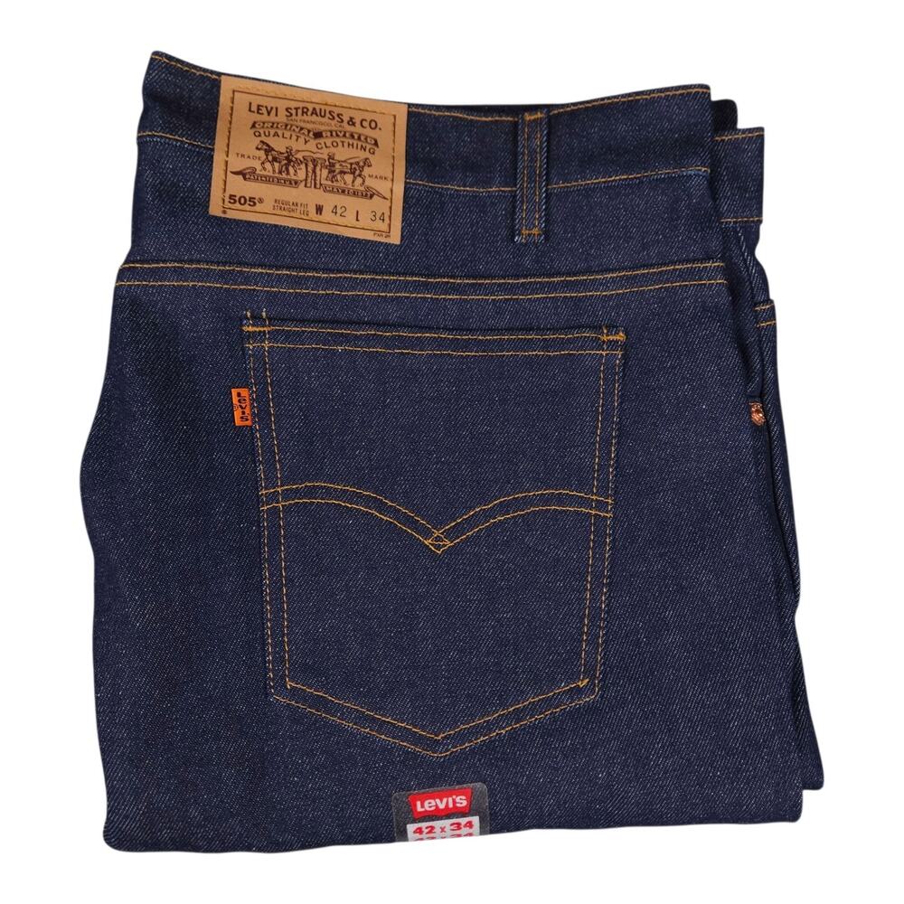 Vintage Levi’s 505 Orange Tab Jeans 42x34 Deadstock NWT 90s
